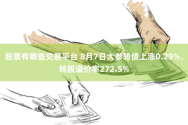 股票有哪些交易平台 8月7日大参转债上涨0.29%，转股溢价率272.5%