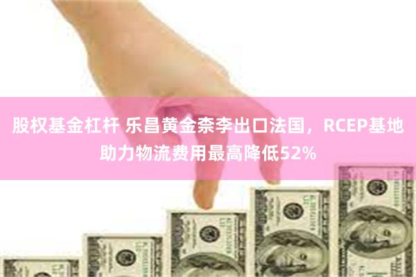 股权基金杠杆 乐昌黄金柰李出口法国，RCEP基地助力物流费用最高降低52%