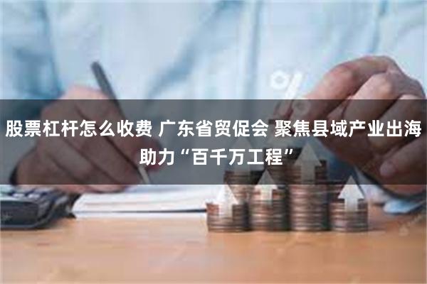 股票杠杆怎么收费 广东省贸促会 聚焦县域产业出海 助力“百千万工程”