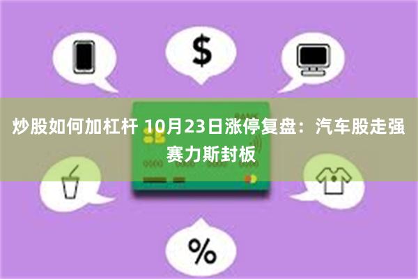 炒股如何加杠杆 10月23日涨停复盘：汽车股走强 赛力斯封板