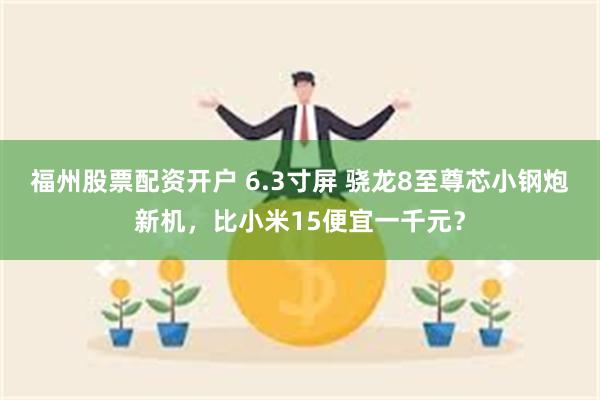 福州股票配资开户 6.3寸屏 骁龙8至尊芯小钢炮新机，比小米15便宜一千元？